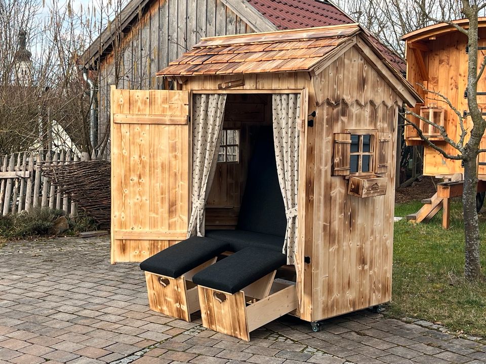 ALM SAUNA Gartensauna Faßsauna Sauna - fertig montiert geliefert in Pfaffenhofen a. d. Glonn