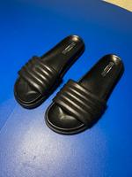 Schlappen Schuhe Leder Sandale schwarz 39 5th avenue Frankfurt am Main - Bornheim Vorschau