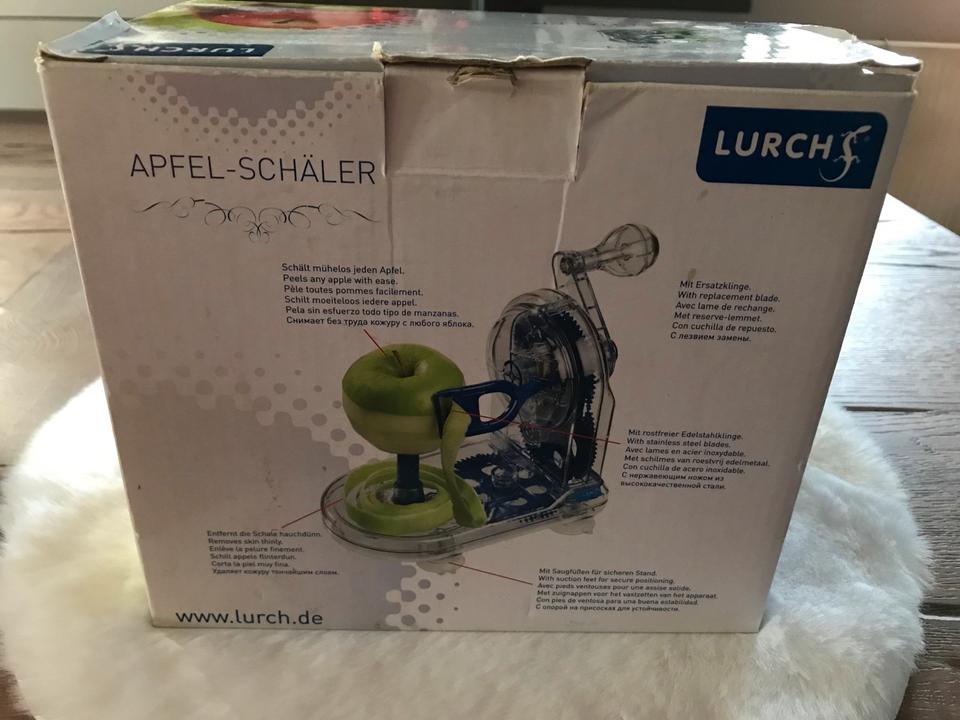 Lurch, Apfel Schäler, im Originalkarton mit Bedienungsanleitung in Nalbach