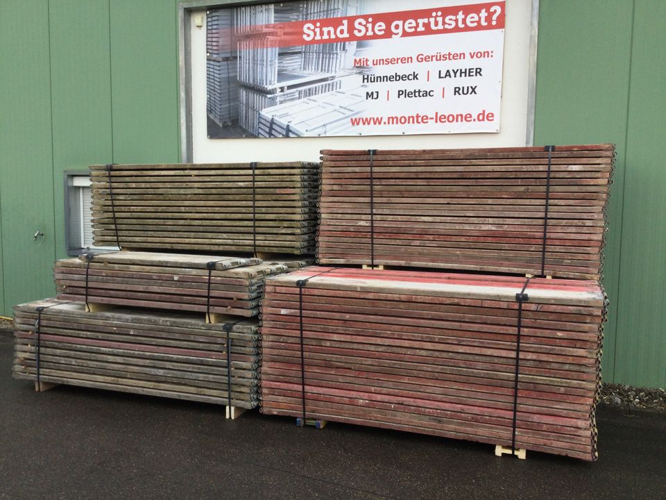 Hünnebeck Bosta Gerüst Rahmen Beläge Geländer Füße scaffolding .. in Ruppertshofen