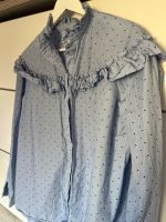 Bluse blau maritim H&M rüschen L 40 Niedersachsen - Deutsch Evern Vorschau