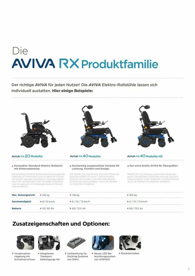 Neu INVACARE AVIVA RX20 Elektrorollstuhl elektrischer Rollstuhl in Stockach