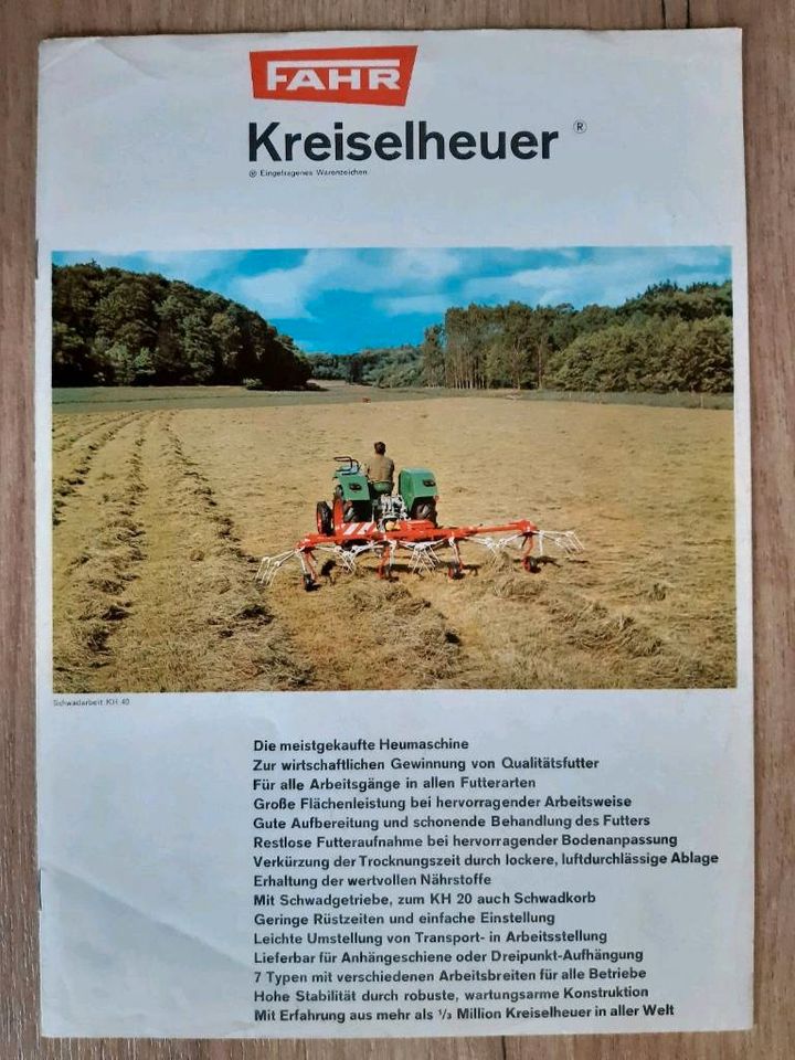 Prospekte FAHR Feldhäcksler Kreiselheuer Traktor Deutz in Hörstel