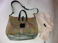 Campomaggi Tasche Metallic Leder Nieten Canvas Blumen Pink Grün Aachen - Kornelimünster/Walheim Vorschau