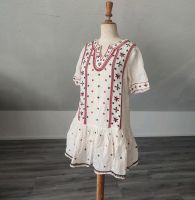 Weißes Kleid Stickerei Ethno Festival Sommerkleid Hessen - Groß-Gerau Vorschau