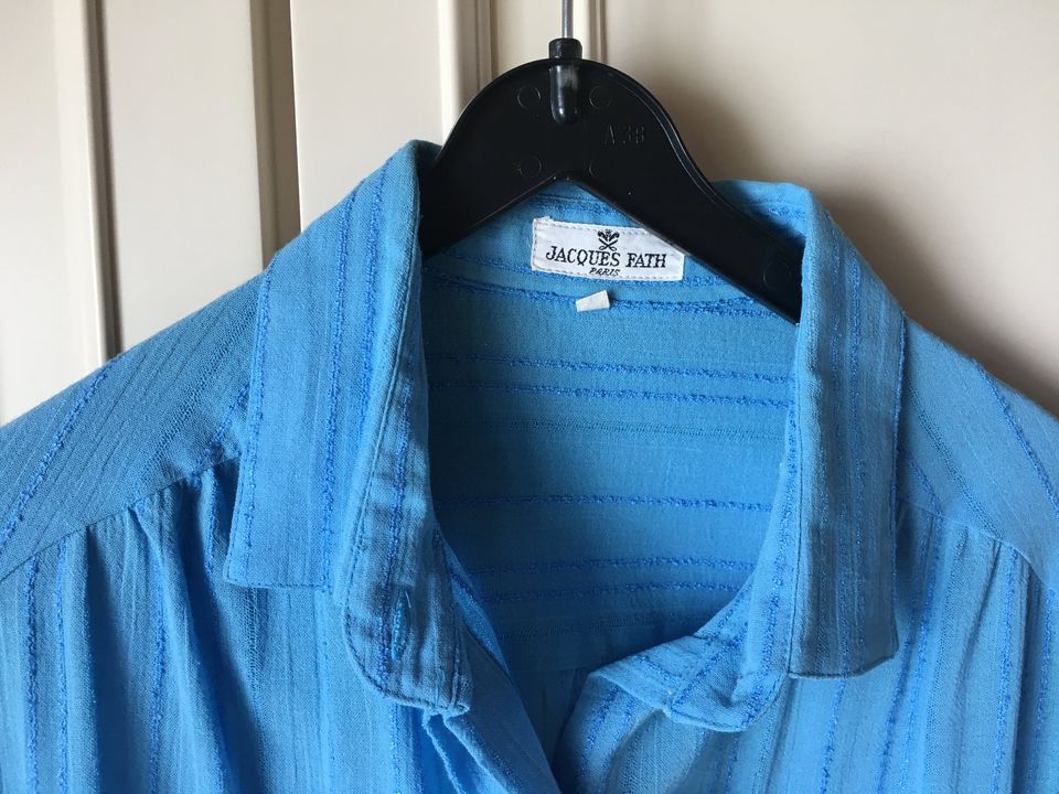 Bluse mit Rock, blau, Jaqua, Gr. 42, paßt einer Größe 40 in Wiesbaden