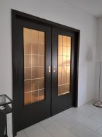 Schiebetür Glas Holz schwarzbraun Gold Wohnzimmer Tür Nordrhein-Westfalen - Ahlen Vorschau