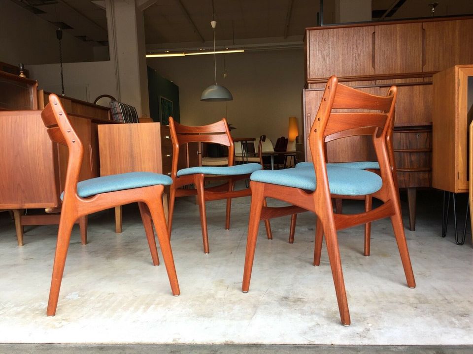 4x 60er Erik Buck Teak chairs danish Mid Century Stühle Esszimmer in Bremen