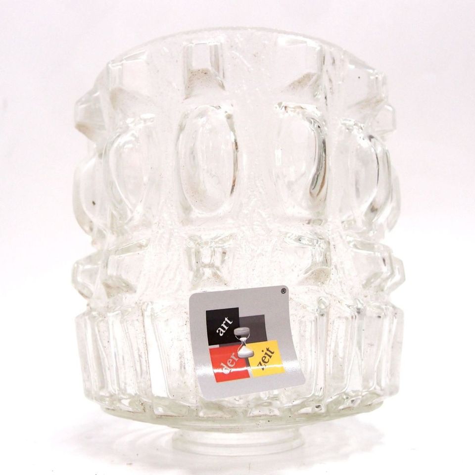 Lampenschirm 140 120 40 mm Glas klar Struktur Vintage Tischlampe in Marl