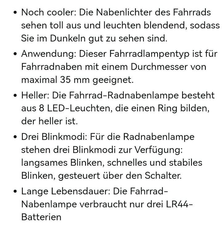 Ikzi Ikzilight Naben-/Rad-Beleuchtung 8 LEDs f. Fahrrad uvm NEU in Bonn