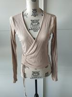 NA-KD Shirt Top Bluse langarm Wickelshirt gerippt Ripp beige M Bayern - Hallstadt Vorschau