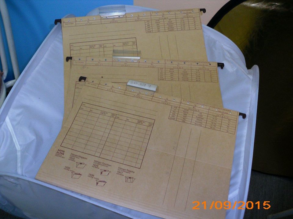 30 Hängemappen von Leitz Alpha 1915 in Bad Schwalbach
