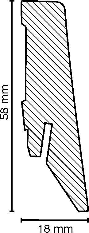 Sockelleiste - Fußleiste 18x58mm MDF weiß + günstigem Versand in Rietberg