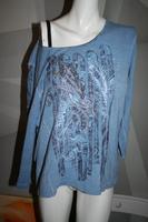 T-Shirt Biba 40 dünn graublau glitzer silber Bayern - Bayreuth Vorschau