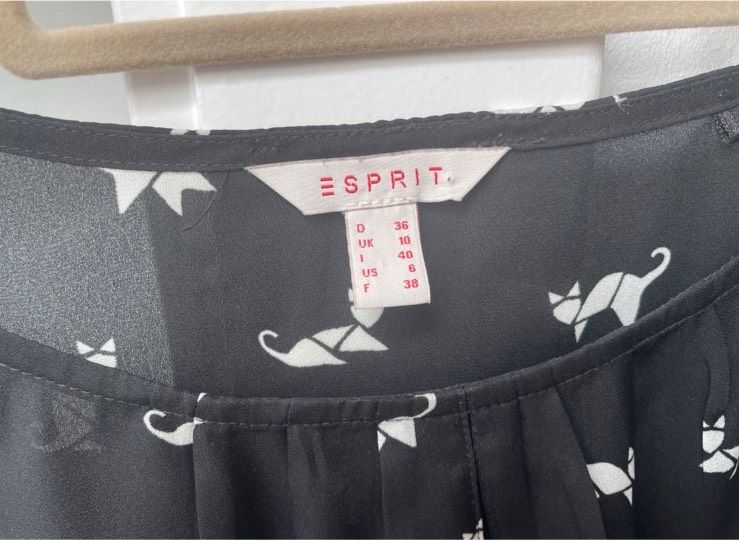 Bluse schwarz /weiß  Esprit Gr M in Stahnsdorf