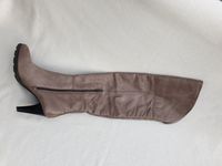 Stiefel Overknee beige/grau Größe 40 Absatz 9 cm Nordrhein-Westfalen - Hattingen Vorschau