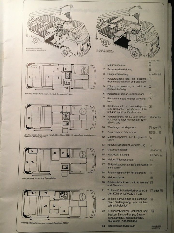 Anleitung ‚Einbaufertige Original Westfalia Möbel‘ VW ab 68 in Hamburg