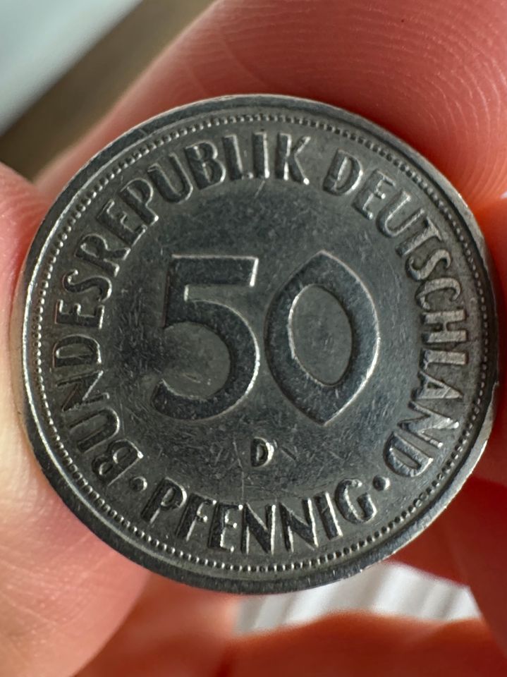 Original Vintage 50 Pfennig 1950 in Berlin