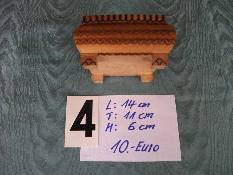 Schatullen, Holzkiste, Aufbewahrungsbox, alle aus Holz,  4 Stück in Torgelow