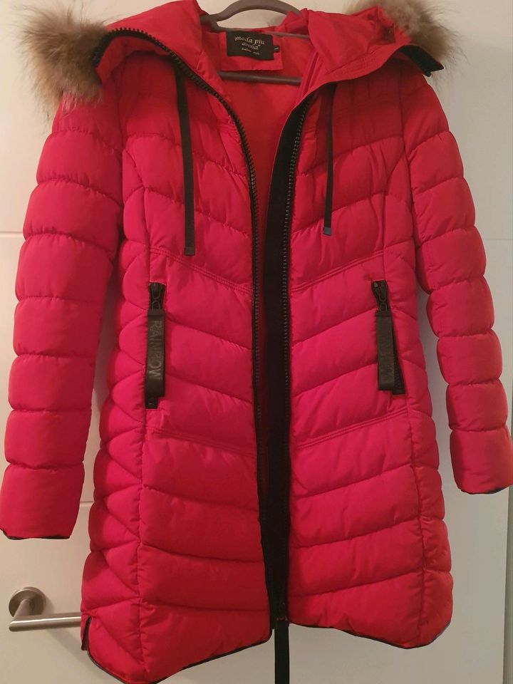 Moda Piu Anna Wintermantel Winterjacke L rot Kapuze neu in Eckernförde