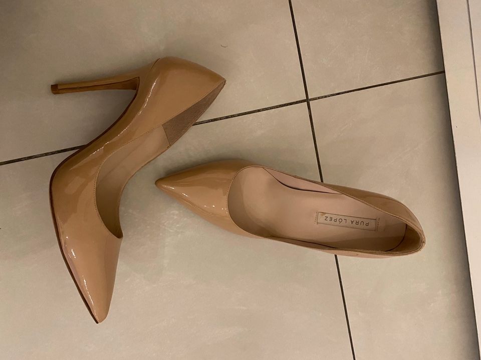 Sexy Pumps High Heels von Pura Lopez beige Leder Gr.38 Neu! in Hamburg