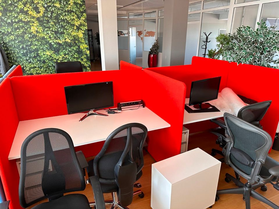 Callcenter Büro Tisch 160 cm, Trennwände GC3/GT5/GS3/GS1 in Düsseldorf