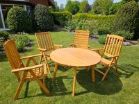 Gartenmöbel - Gartentisch und 4 Stühle aus Holz,  neuwertig Niedersachsen - Lüchow Vorschau