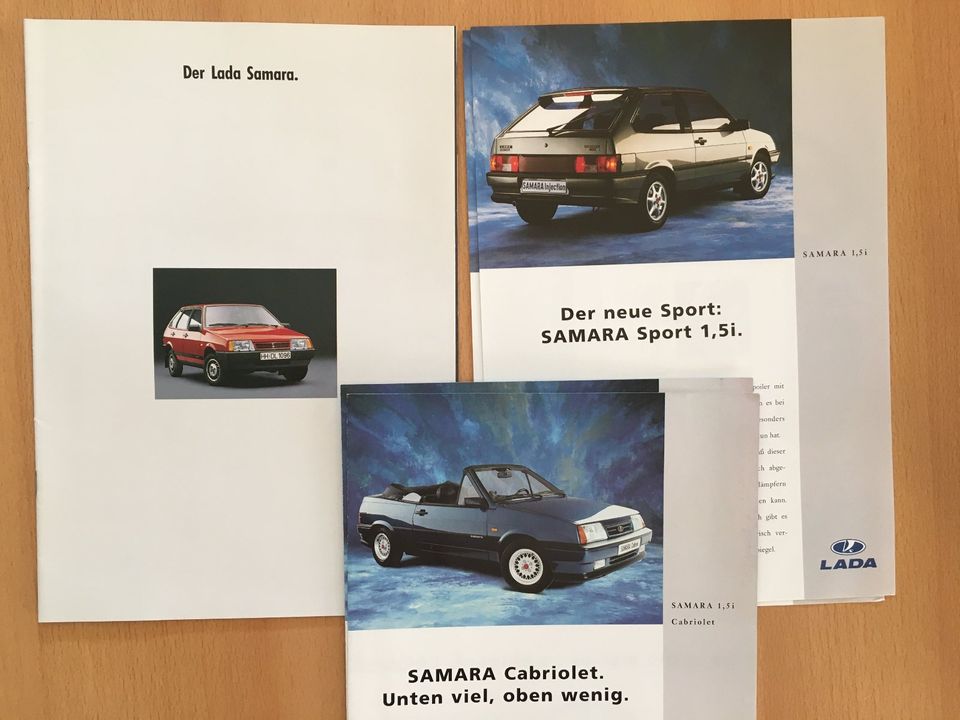Prospekt Lada Samara 1994 und Sport 1.5i 1995 und Cabriolet in Griesheim