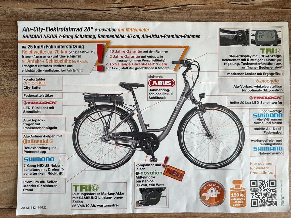 EBike Prophet Damen 28“ mit Ladegerät/Akku in Zittau