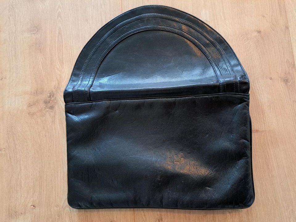 ❤️ Vintage Clutch original 80iger Jahre in schwarz - Leder in Saarwellingen