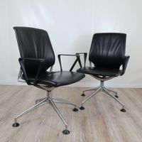 1/2 Vitra Meda Konferenzstuhl Office Stuhl Schwarz Leder Wuppertal - Heckinghausen Vorschau