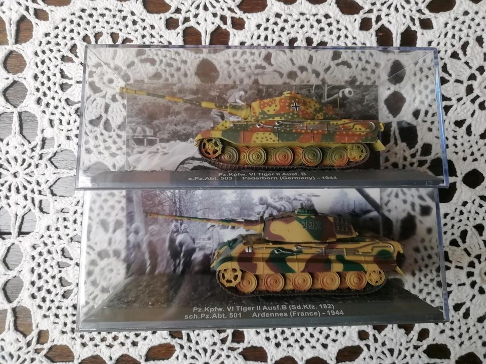 Panzer Modell 1:72, 1x Tiger II in Silbitz