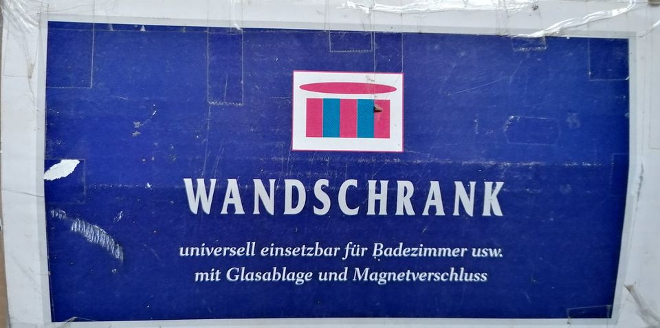 Wandschrank - Gehäuse aus Edelstahl mit Milchglastür in Großrückerswalde