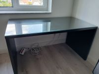 Schreibtisch schwarz. Holz mit Glasplatte. Baden-Württemberg - Schwaigern Vorschau