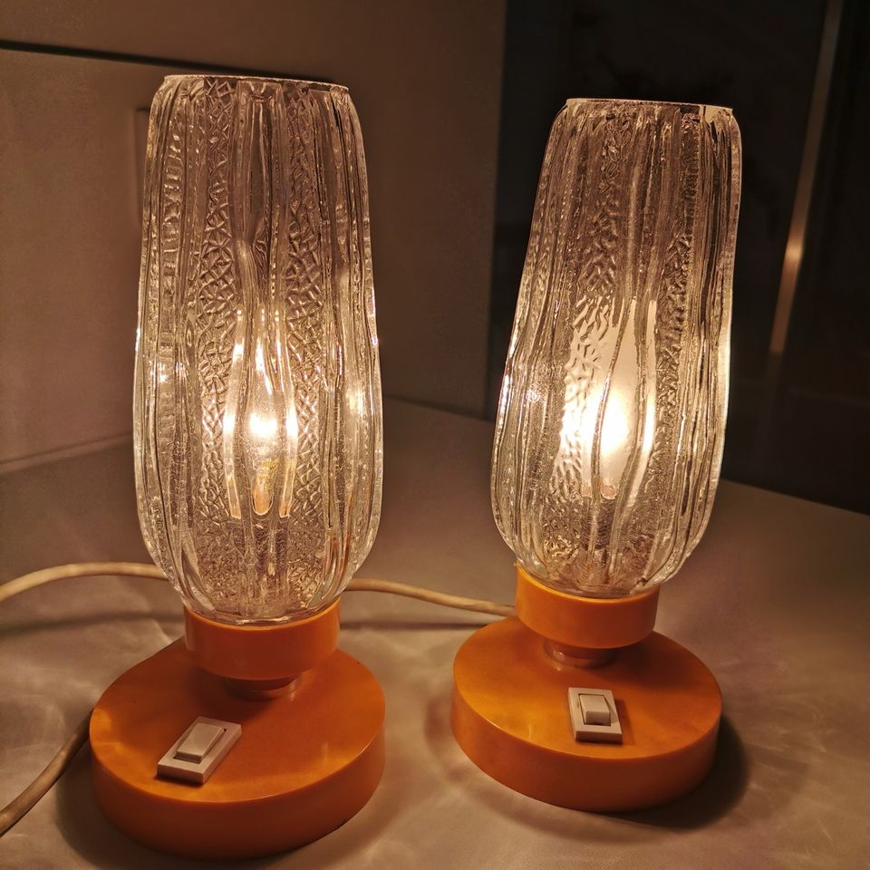 Vintage, Lampen f. Nachttisch/Schlafzimmer, 50/60er in Rheine