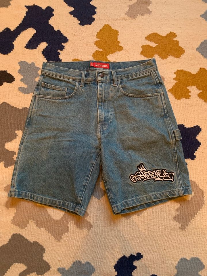 Supreme Handstyle Denim Painter Short Jorts Jeans SS21 W30 S in Creuzburg