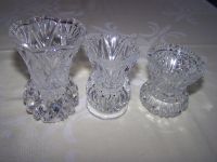 3 Väschen Glas geschliffen 6 cm, 7 cm, 9,5 cm Vase Baden-Württemberg - Neulußheim Vorschau