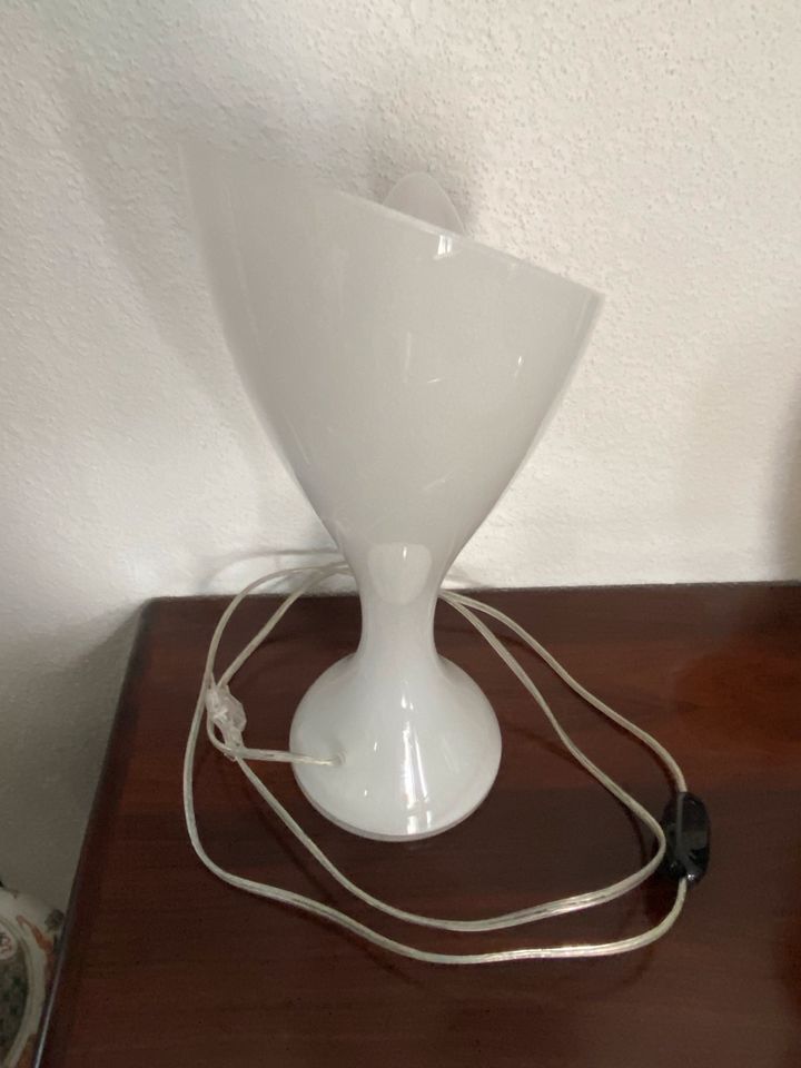 Lampe Gino Vistosi Vetreria 80er Vintage Milchglas Italien in Hügelsheim