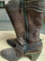 Schöne braune Echtleder-Stiefel, Größe 40, wenig getragen Sachsen - Radeburg Vorschau
