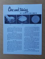 Vintage 1960s Ludwig "Care and tuning of your Snare Drum" Hessen - Selters Vorschau