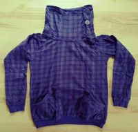 Lila Pullover Hoodie mit Knopf-Kragen violett kariert Damen Gr.XS Sachsen - Freiberg Vorschau