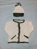 Janker Strickjacke ❤️ Trachtenjacke Creme weiß grün Set Mütze ❤ Frankfurt am Main - Bornheim Vorschau