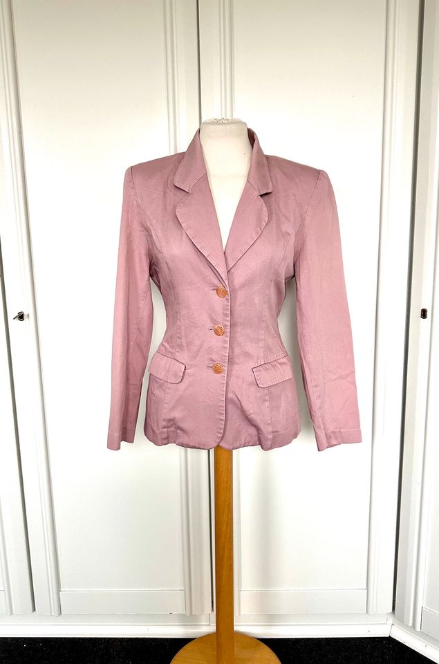 Vintage Blazer Gr. S 36 Rosa Altrosa Tailliert Knöpfe in Apen