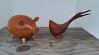 Schwein Zahnstocher Gans Teak Holz real vintage mid century 1960 Baden-Württemberg - Weingarten Vorschau