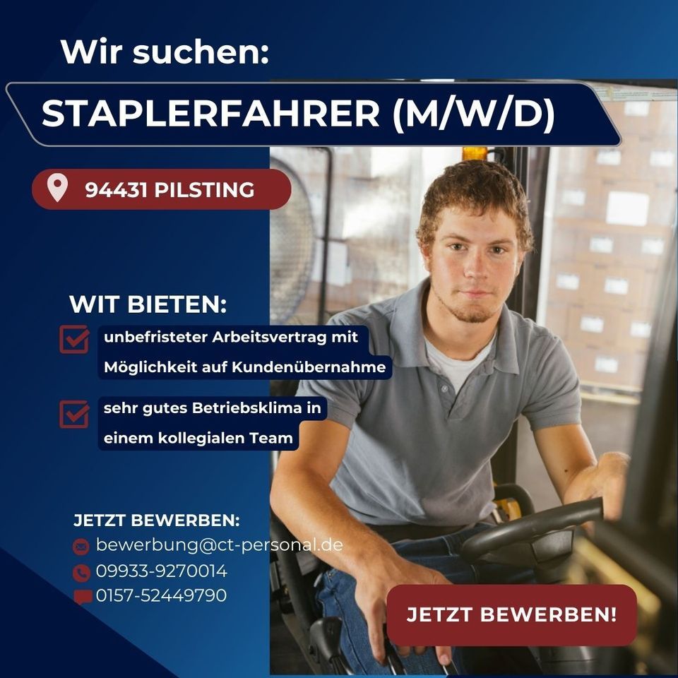 Staplerfahrer (m/w/d) in Pilsting gesucht! in Pilsting