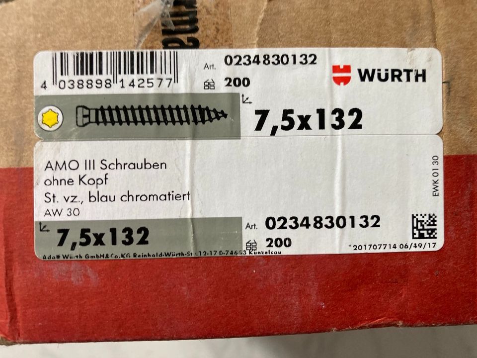 Würth Assy lll Schrauben 7,5 x 132 in Mannheim