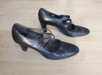 Riemchen-Pumps, schwarz, Ziermuster, Leder, Gr. 37 Baden-Württemberg - Mannheim Vorschau