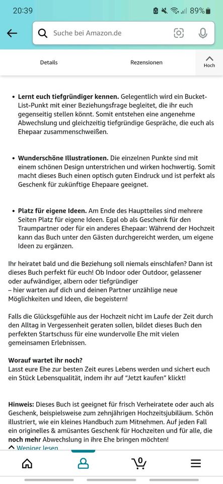 NEU BUCH Auf ins 1. Ehejahr Die Bucket List für Ehepaare idden in Zittau