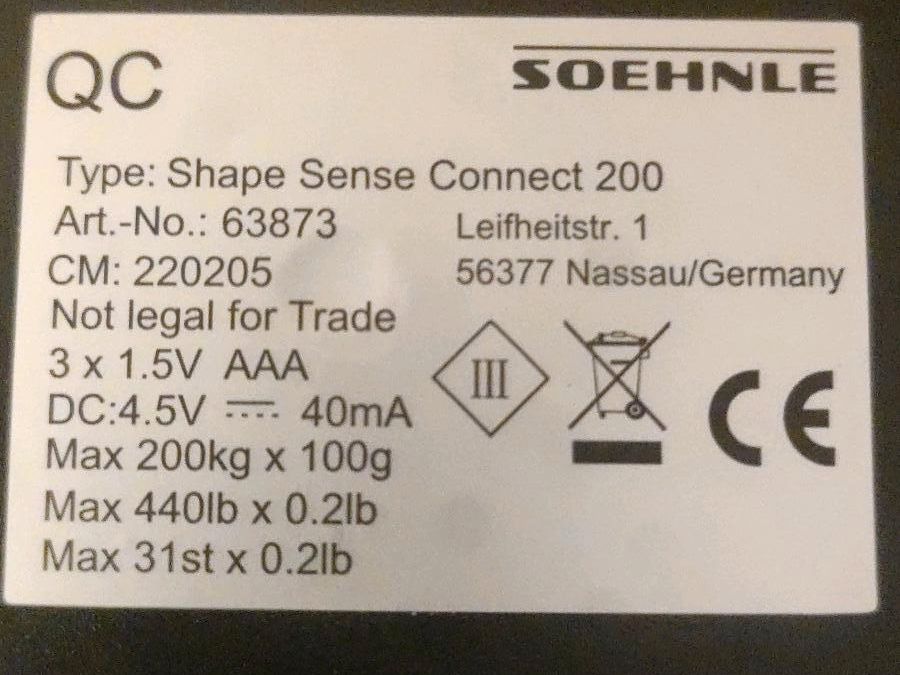 Söhnlein Körperanalysewaage Shape Sense Connect 200 in Stuttgart