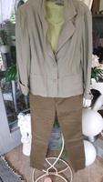 Leinen Blazer khaki  Hose und Shirt zusammen Hessen - Hatzfeld (Eder) Vorschau